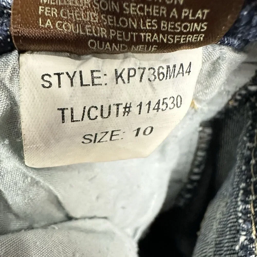 Kut from the Kloth Natalie Bootcut Jeans Womens 10 Flap Pockets Western Boho